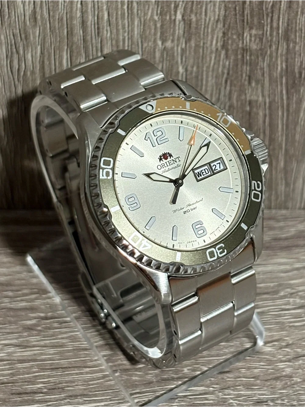 Orient Mako III Ivory Stainless Steel Men’s Watch